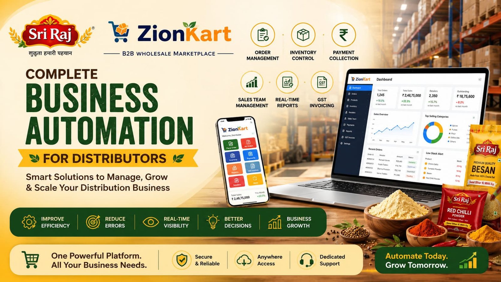 Complete Business Automation for Distributors with ZionKart